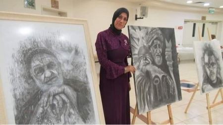 الفحماوية ختام اغباريه في درب الفن التشكيلي